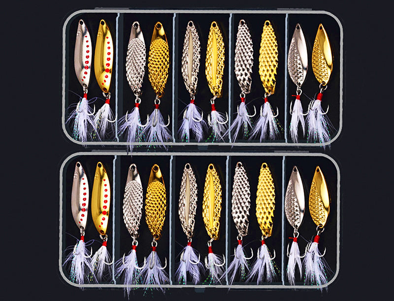 Casting Spoon Lures Set, 2–20 g (0.07–0.7 oz), 5 or 10 Pack – product photo