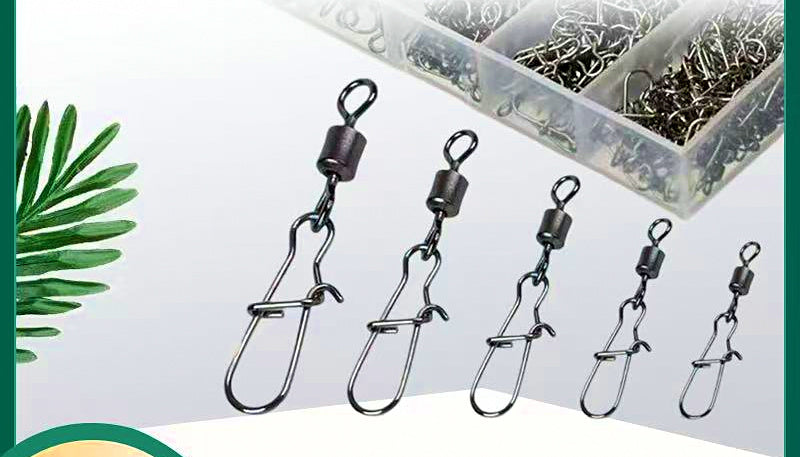Stainless Steel Swivel & Safety Snap Kit, 50 or 100 pcs – product photo
