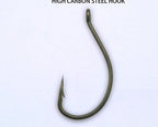 Barbed Long Shank Hooks with Eyelet, Teflon Coated, 50 Pack – product photo