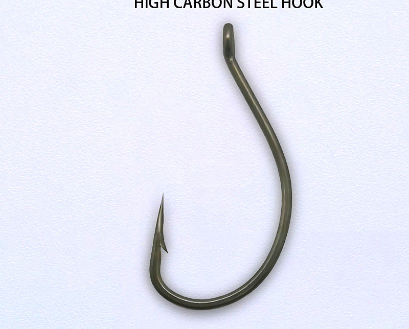 Barbed Long Shank Hooks with Eyelet, Teflon Coated, 50 Pack – product photo