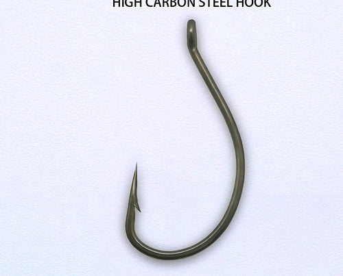 Barbed Long Shank Hooks with Eyelet, Teflon Coated, 50 Pack – product photo