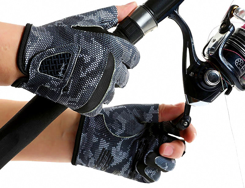 Sun Protection Fishing Gloves, Open Finger Styles – product photo
