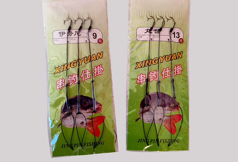 3-Hook Bait Rig, Iseni & Maruse Barbed Hooks, 20 Packs – product photo