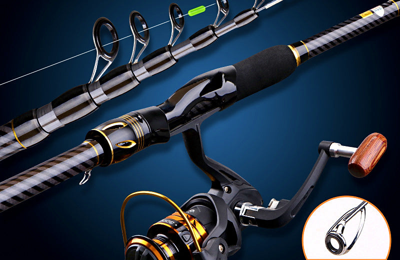 Telescopic Carbon Fishing Rod, 1.8–3.9 m (5.9–12.8 ft) – product photo