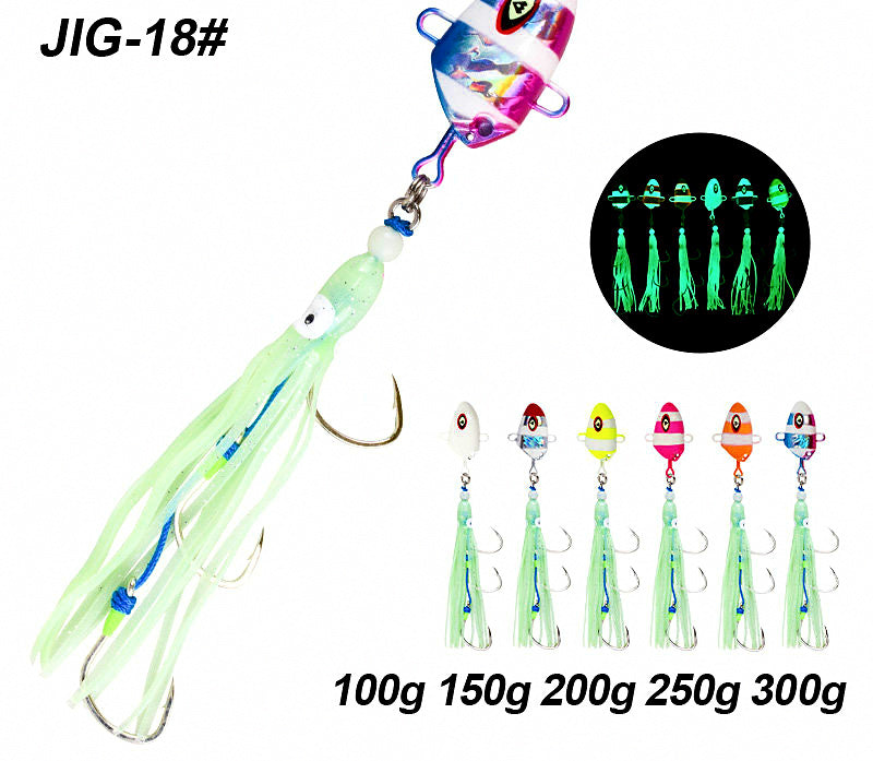 Slow Pitch Jig with Hooks, 100–300 g (3.5–10.6 oz) – product photo