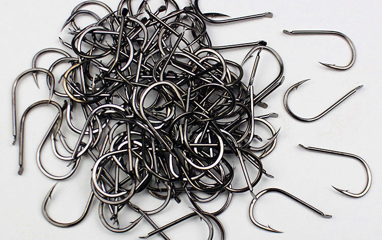 Barbed Bent-Mouth Fishing Hooks, 50-Pack, Sizes 0.3–15 – product photo