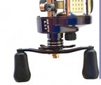 Baitcasting Reel, Aluminum Alloy, 6.3:1, Blue-Purple – product photo