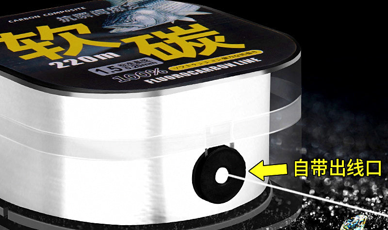 Carbon Leader Line, 220 m (241 yd), Green or Clear – product photo