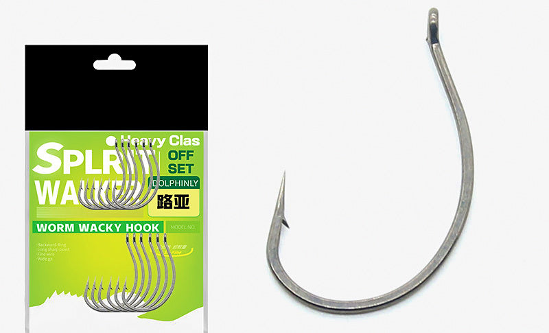 Wacky Worm Hooks, Barbed Single Hook, Size 2–3/0, 10 Pack – product photo