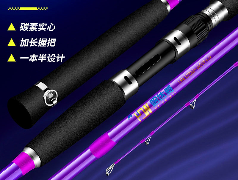 Slow Pitch Jigging Rod, Solid Carbon, 1.6–1.9 m (5'3"–6'3") – product photo