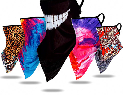 Ice Silk Ear-Loop Face Mask, UV Sun Neck Gaiter – product photo
