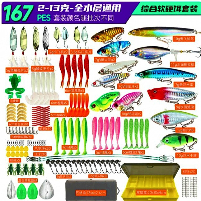 Lure Kit Assortment with Spoons, Soft Baits & Frog Lures – product photo