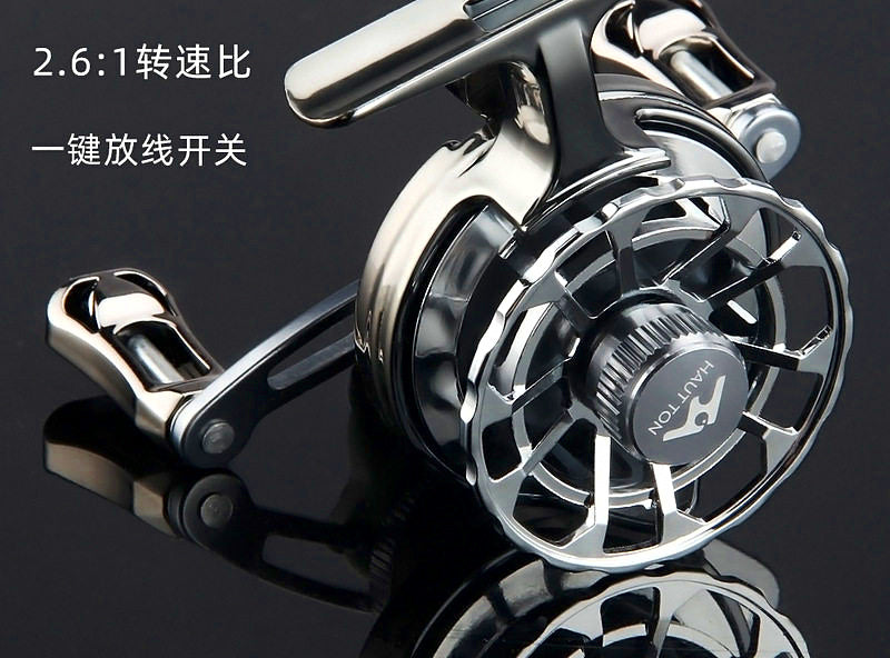 Raft Ice Fishing Reel, Double-Arm High-Foot, Left or Right Hand – product photo