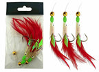 Feather Fish Head 3-Hook Rig, Barbed, Pack of 1 Rig – product photo