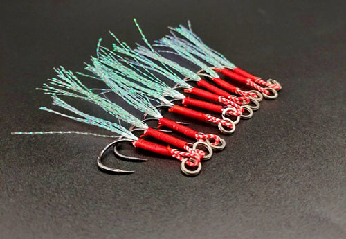 Feathered Flash Single Hooks, Barbed, Size #9–#15 – product photo