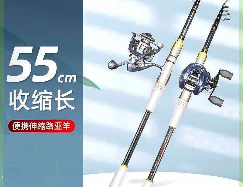 Portable 5-Section Carbon Fishing Rod, 1.65–3.6 m (5.4–11.8 ft) – product photo