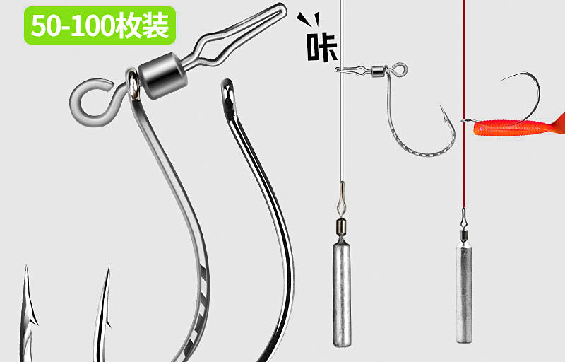 Wacky Rig Soft Bait Hooks, Barbed, #3–2/0, 50–100 pcs – product photo
