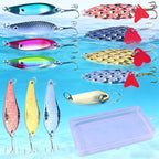 Fish Scale Metal Jig & Spoon Lure Kit, 12-Piece Set – product photo