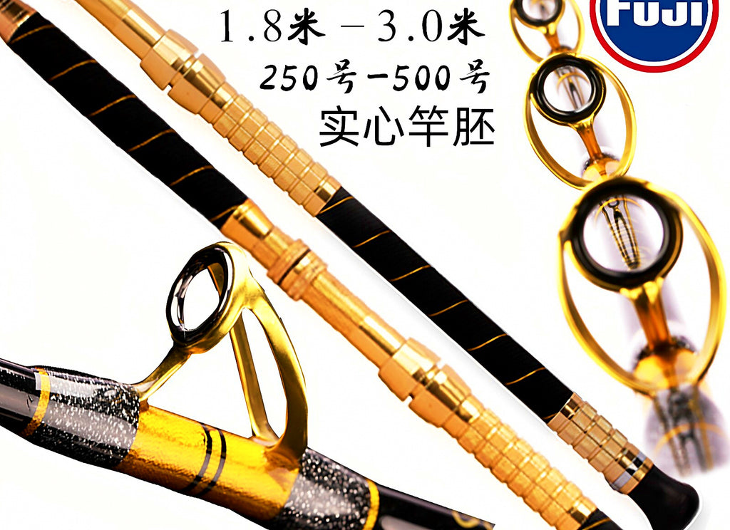 Solid Fiberglass Boat Rod, Extra Hard, Electric Reel – product photo