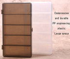 5-Compartment Plastic Tackle Box, Clear, 3 Sizes – product photo