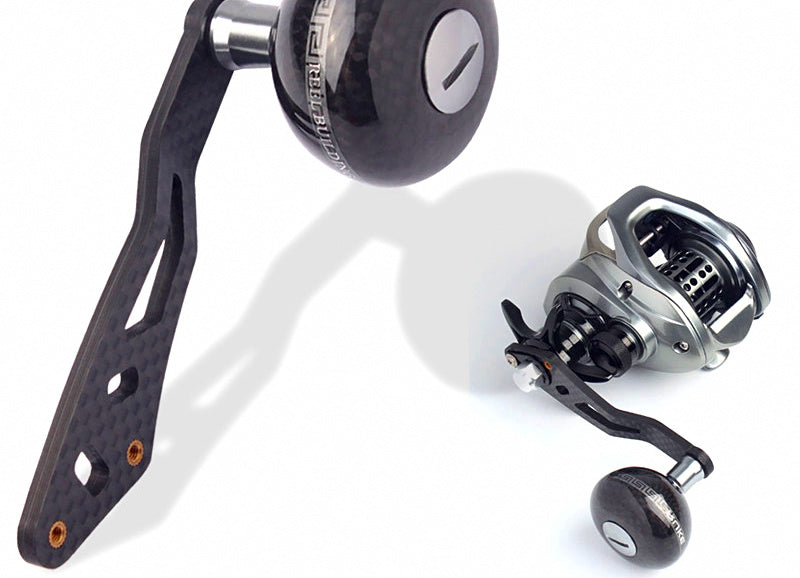 Baitcasting Reel Handle, Carbon Single Arm with Carbon Knob – product photo