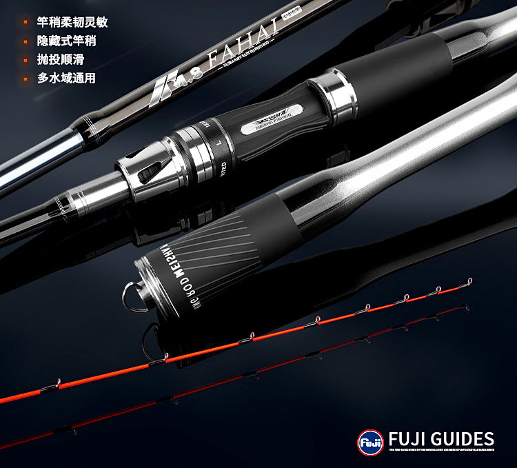 Carbon Solid Tip Boat Rod, Soft Action, 2-Piece, 1.68–1.98 m – product photo
