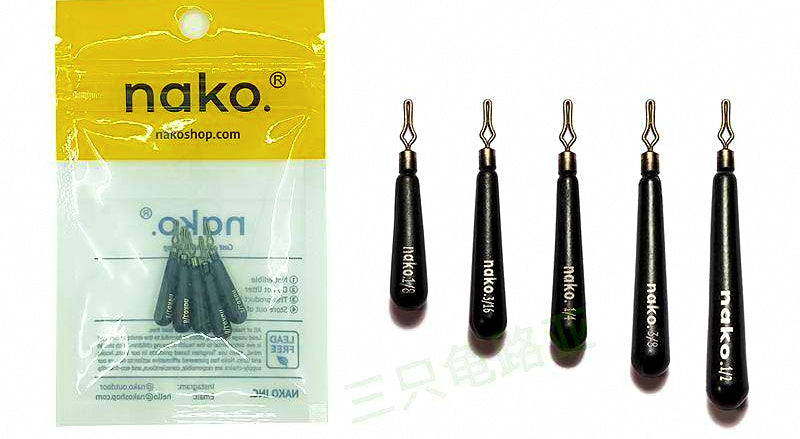 Tungsten Baseball Sinker, 1/8–3/8 oz (3.5–10.5 g), 5 Pack – product photo