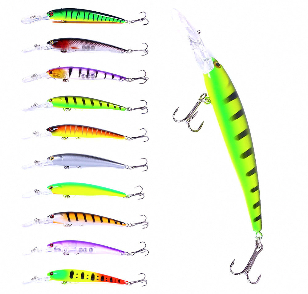 Long Lip Minnow Lure, 12.5 cm (4.9 in), 11 g (0.39 oz) – product photo