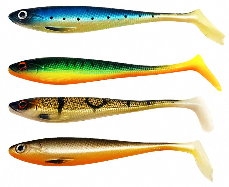 Paddle Tail Swimbait Soft Lure, 7 cm or 10 cm, 7-Pack – product photo