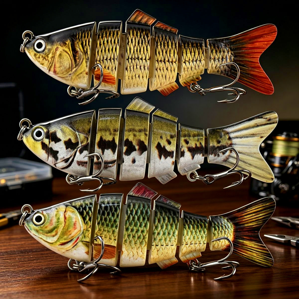 6-Segment Jointed Swimbait Hard Lure, Saltwater – product photo