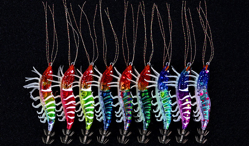 Glow Rattle Shrimp Soft Bait, Multi-Jointed Soft Legs – product photo