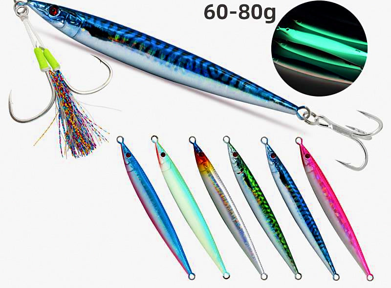 Slow Pitch Metal Jig, 60–100 g (2.1–3.5 oz), Glow Colors – product photo