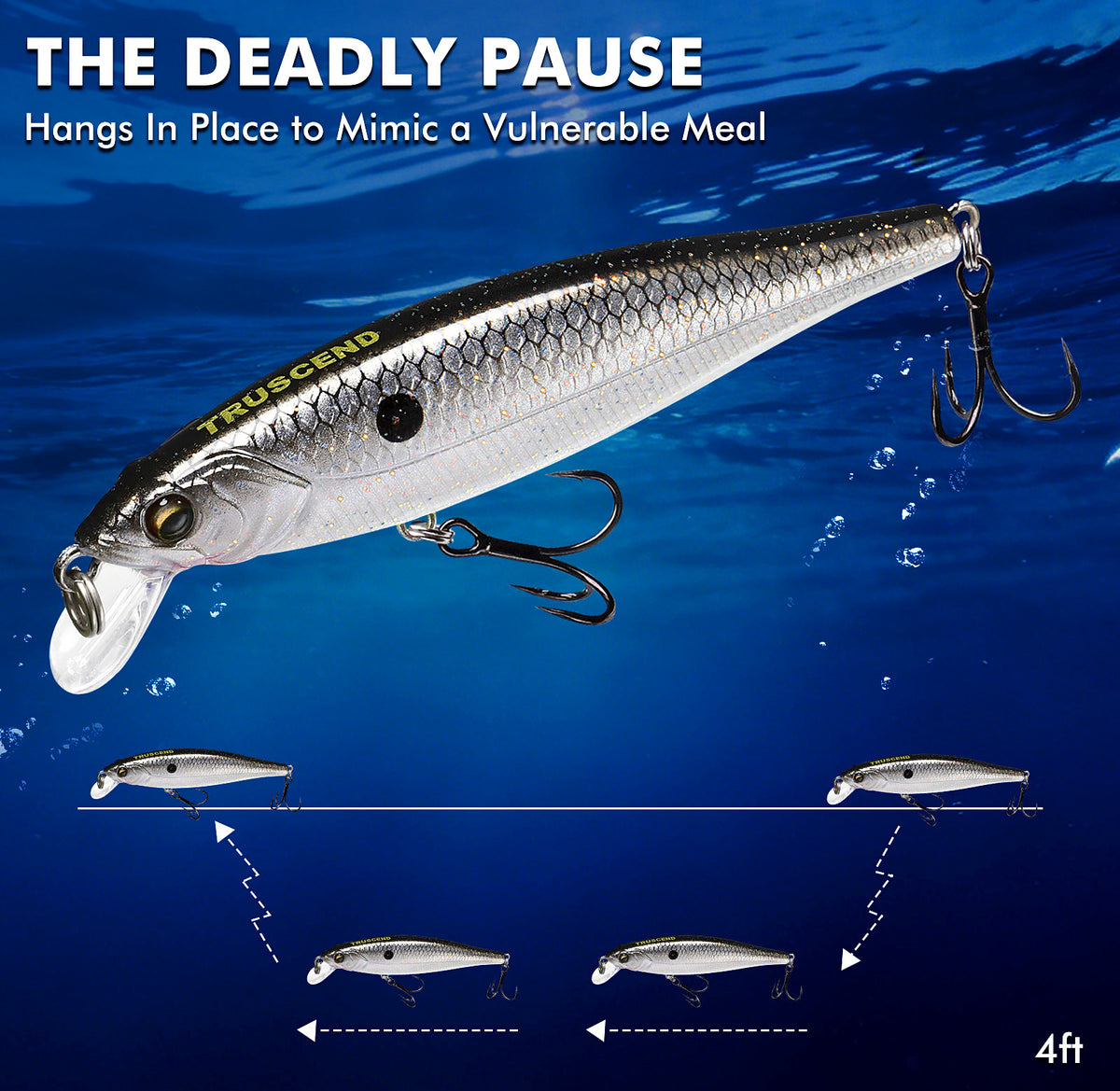 Slow Sinking Minnow Lure 3-Pack, 8.5–11 cm (3.3–4.3 in) – product photo