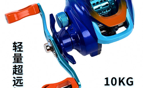 Sky Blue Baitcasting Reel, All-Metal, Left or Right Hand – product photo