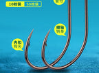 Eyed Barbed Single Hooks, High Carbon, Bulk 100 pcs – product photo