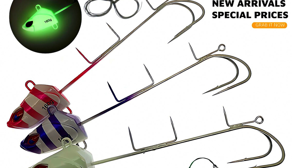 Glow Cutlassfish Jig Head Double Hook, 50–250 g (1.8–8.8 oz) – product photo