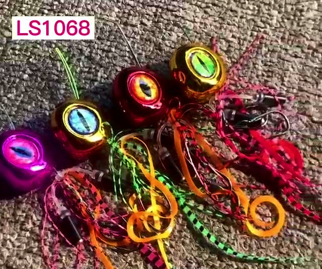Plated Slow Pitch Jig with Skirt & Hooks, 40–200 g (1.4–7.1 oz) – product photo