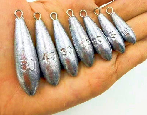 Willow Leaf Lead Sinker, 0.12–7 oz (3.5–200 g) – product photo