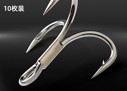 4X Strong Treble Hooks, Barbed, Sizes 1–8 (10-Pack) – product photo