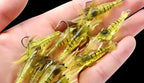 Soft Shrimp Lure with Hook, Yellow or Glow, 1–30 Pack – product photo