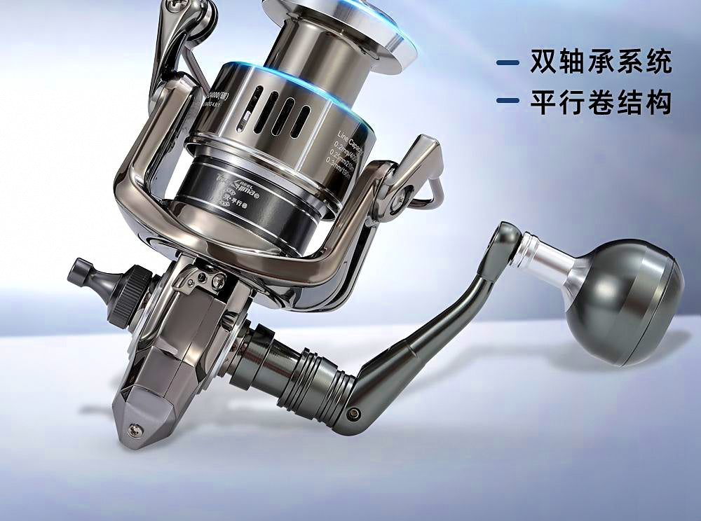 Spinning Reel, Metal Spool, 17 Bearings, Sizes 1500–6000 – product photo