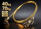 49-Strand Stainless Steel Wire Leader with Swivel, 3 Pack – product photo