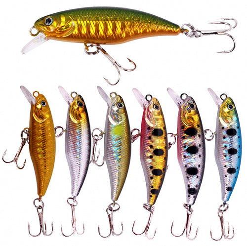 Floating Minnow Lure with Rattle, Long Cast, 13 Colors