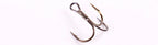 Barbed Treble Hooks, Black/White Coated, Sizes 2–16 Bulk – product photo