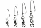 Ball Bearing Swivel with Curved Snap, Stainless Steel, Sizes 1-8 – product photo