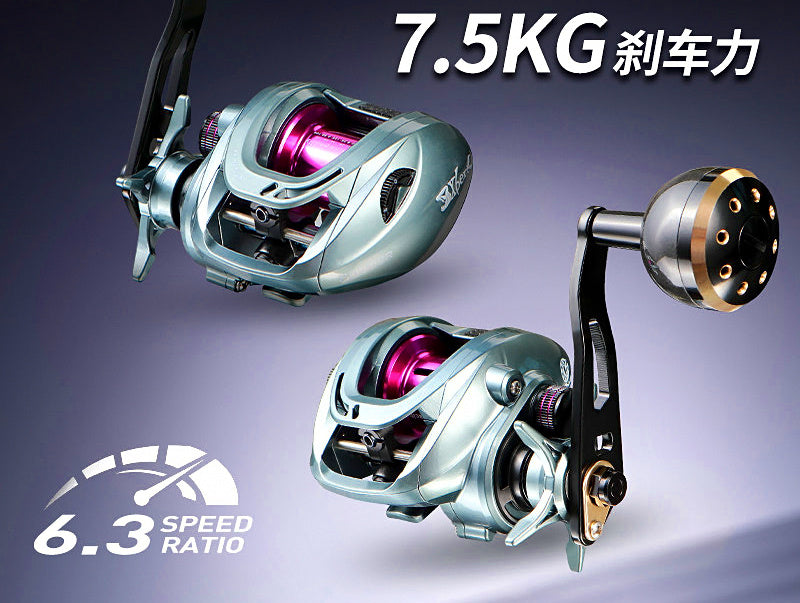 Slow Pitch Jigging Reel, Carbon Frame Baitcaster, 183 g (6.5 oz) – product photo