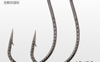 Wacky Worm Hooks with Figure-8 Ring Chain, Barbed, Sizes 3–4/0 – product photo
