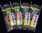 Fish Skin Bait Rig, 4 Hooks per Rig, Glow or Bright Skin – product photo