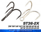 Barbed Treble Hooks, Black Nickel & Matte Tin, Sizes 12–2/0 – product photo
