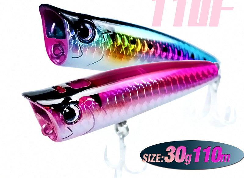 Floating Popper Topwater Lure, 110 mm (4.3 in), 30 g (1.1 oz) – product photo